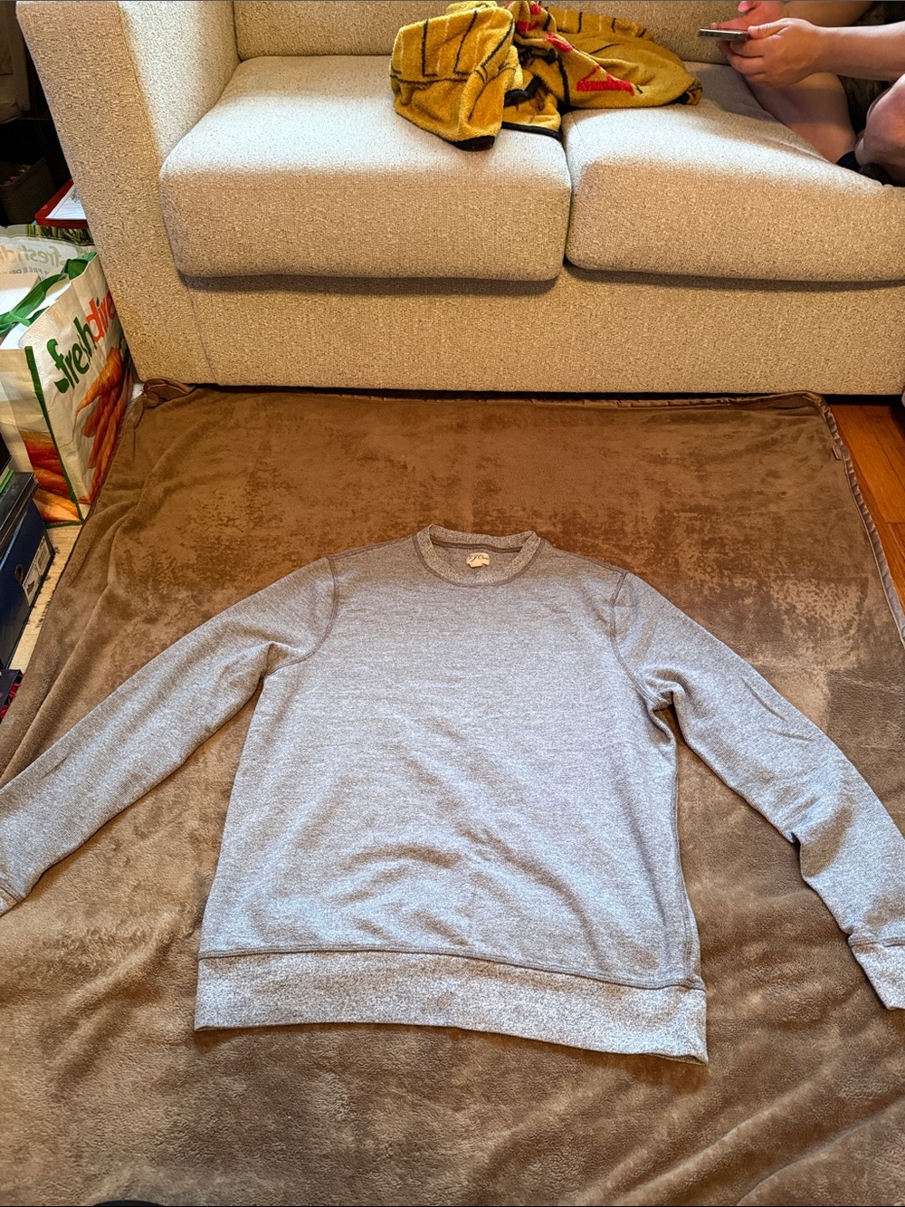 J. Crew Men's Light Gray Crewneck Sweater